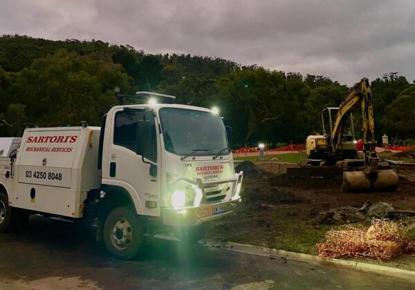 On site auto electrical repairs on Yanmar excavator in Wye River