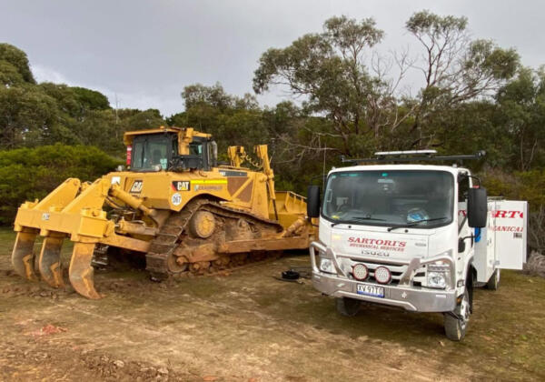 Mobile machinery breakdown repairs by Sartori's Mechanical Services in Geelong