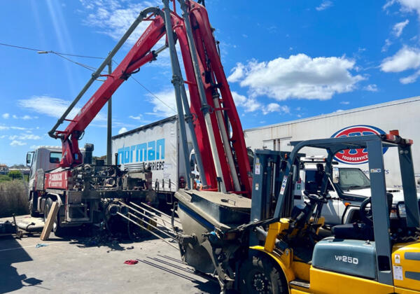 Concrete pump rebuild at North Geelong diesel mechanic workshop