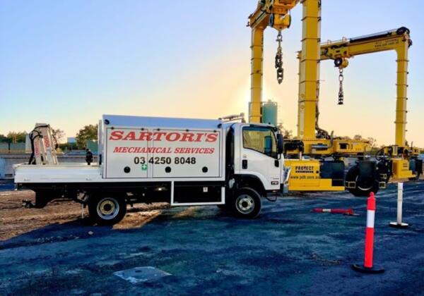 Repair of mobile overheard gantry cranes in Melton by Sartori's Mechanical Services